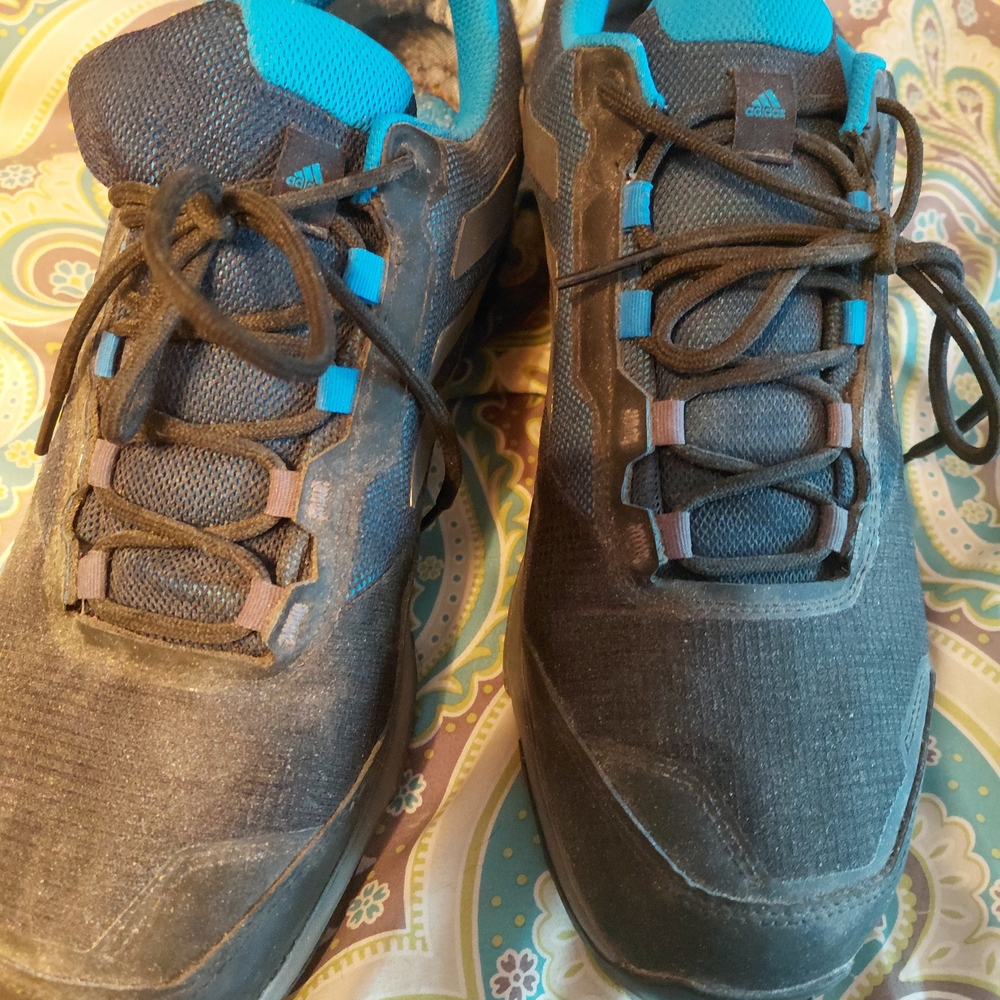 adidas Men's Black and Teal Athletic Shoes